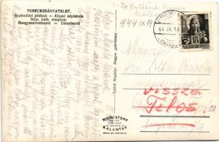 1944 Pereces, Diósgyőr-Perecesbánya (Miskolc); szabadtéri játékok, állami népiskola, római katolikus...
