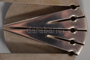 Budahelyi Tibor (1945-): Absztrakt plakett. Jelzett, 1983, 9,5x8,3 cm