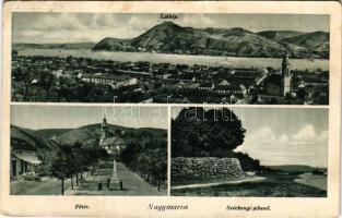 1938 Nagymaros, látkép, Fő tér, Széchenyi pihenő (ázott sarok / wet corner)