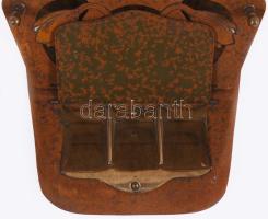 Szecessziós vas levéltartó, bélyegtartó résszel, 18x12 cm