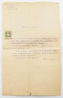 1909-1912 Dr. Orf Béla ügyvédjelölt 3 db irata, közte Fürst Mátyás (1867-1940) ügyvéd által aláírt b...