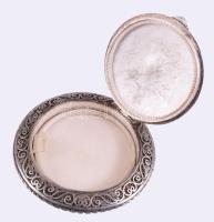 Filigrán ezüst (Ag) pudrié, d: 7 cm, bruttó 72g