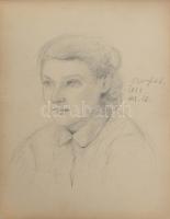 Olvashatatlan jelzéssel vagy jelzés nélkül: kb. 21 db tanulmányrajz (néhány kivételével portré), töb...