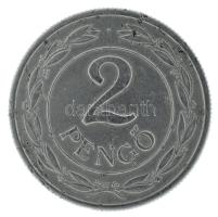 1941. 2P Al "hullámos talpú" T:XF,VF anyaghiba Hungary 1941. 2 Pengő Al "base of 2 is wavy" C:XF,VF material error Adamo P7.4, Krause KM#522.2