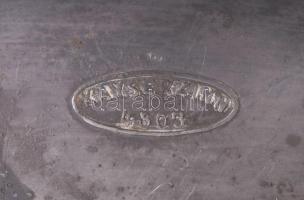 Kayserzinn szecessziós ón kínáló, jelzett, 29x17 cm