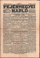 1933 Fejérmegyei Napló XL. évf. 26. szám, Székesfehérvár, 1933. febr. 1., kissé sérült, 4 p.