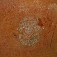 Zsolnay eozin mázas kosár kínáló. Jelzett, minimális karcokkal, 25x22 cm