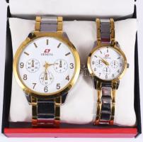 Geneva férfi és női óra pár, díszdobozban