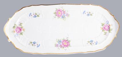 Hollóházi Hajnalka mintás mokkás / kávés készlet, extra tálcával, rózsákon kis sérüléssel, teljes, j...