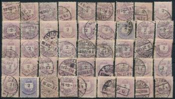 45 db Színesszámú 2kr bélyeg