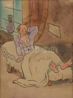 Jelzés nélkül (Gedő Lipót?): 4 db meseillusztráció. Akvarell, tus, papír. 6,5x8 és 15x11 cm közötti ...