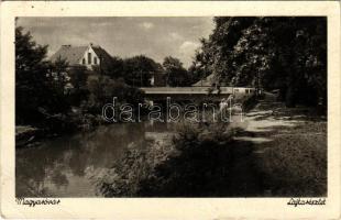 1938 Magyaróvár, Mosonmagyaróvár; Lajta part, híd (EB)