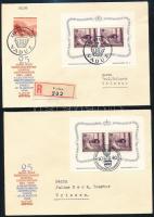 Liechtenstein 1946 Mi blokk 4 vaduzi és schellenbergi bélyegzésű FDC (Mi EUR 185.-)