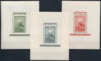 1951 80 éves a magyar bélyeg blokksor (51.000) (kis törések / small folds)