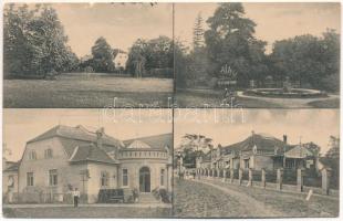 1914 Illye, Ciumeghiu; Miskolczy kúria, kastély, kert / castle, park (kis szakadás / small tear)