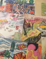 Olvashatatlan jelzéssel vagy jelzés nélkül: 30 db rajz, közte több női akt tanulmány. Klf. technikák...