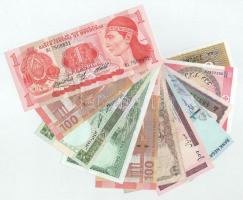 Vegyes, 11db-os külföldi bankjegytétel, benne Litvánia, Irán, Thaiföld, Malajzia, stb. T:UNC-F
Mixe...