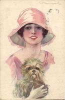 Lady and dog