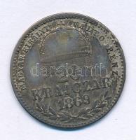 1869GYF 20kr Ag "Magyar Királyi Váltó Pénz" T:F patina Adamo M11.1