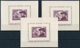 1950 Bélyegnap - Bem 3 db blokk (36.000)