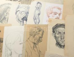 Radnai Panni (1904-): 21 db tanulmányrajz, közte híres személyiségek (Kodály Zoltán, Maurice Vagh-We...