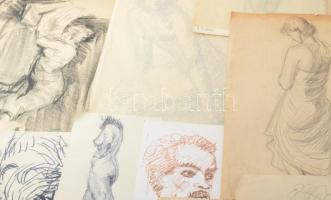 Radnai Panni (1904-): 21 db tanulmányrajz, közte híres személyiségek (Kodály Zoltán, Maurice Vagh-We...