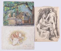 Radnai Panni (1904-): 22 db tanulmányrajz, közte híres személyiségek (Babits Mihály, Szigethy István...