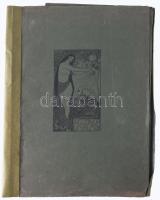 (Sassy Attila) Aiglon: Ópium-álmok. 2. kiadás. Bp., 1918, (Pápai). 1 sztl. lev., 9t. (önálló lapok, cinkográfia). Sassy Attila ,,Aiglon" a magyar szecessziós könyvillusztráció és alkalmazott grafika legkeresettebb művészei közé tartozik. Kiadói papírmappában, elől címképpel, papírmappán szakadásokkal, gerince megerősített . Ritka! / 1918 Aglion: Song of the Opium. Erotic at nouveau graphics. 9 pieces of zinkography. 33x25 cm