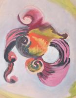 Jelzés nélkül: Kompozíció. Tempera, karton. Hátoldalán Gróf Almásy-Teleki Éva Művészi Intézete ragla...