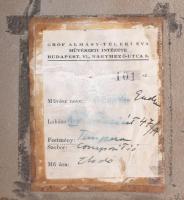 Jelzés nélkül: Kompozíció. Tempera, karton. Hátoldalán Gróf Almásy-Teleki Éva Művészi Intézete ragla...