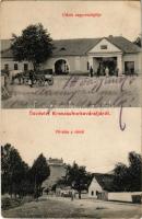 Krasznahorkaváralja, Krásnohorské Podhradie; Fő utca a várral, Ulbrik nagyvendéglője, étterem, saját kiadása / street, castle, restaurant (EM)