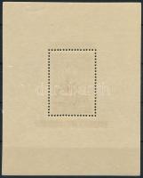 1951 80 éves a magyar bélyeg Lila blokk (550.000) (apró gumihiba a kereten / tiny gum disturbance on...