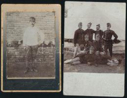 1903 Katonafotók, keményhátú fotó és fotólap Császárról küldve, 9×13 cm