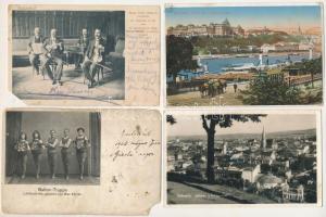 40 db RÉGI és MODERN képeslap vegyes témában és minőségben, több sérült, közte magyar és külföldi városok, motívum lapok / 40 pre-1945 and modern postcards in various topics and mixed quality