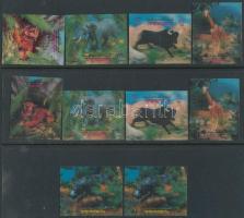 1970 Állatok 2 db 3D sor záróérték nélkül Mi 1054-1058