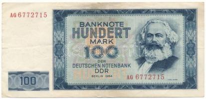 Német Demokratikus Köztársaság 1964. 100M "AG 6772715" T:F German Democratic Republic 1964. 100 Mark "AG 6772715" C:F Krause 26.