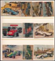 1972 Versenyautók 3D sor + nagyméretű sor Mi 809-813 + Mi 814-818