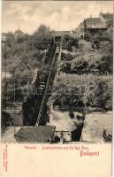 Budapest I. Vársikló. Stengel &amp; Co. 10604. / Drahtseilbahn auf die Kgl. Burg