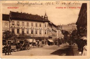 1922 Budapest I. Krisztina tér, cukrászda, omnibusz (EB)