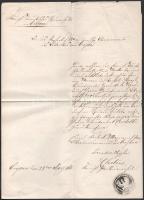 1865 Osztrák katonai irat pecséttel