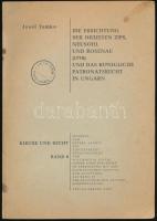 Die Errichtung der Diözesen Zips, Neusohl und Rosenau (1776) und das königliche Patronatsrecht in Ungarn | Tomko, Josef 159p. Wien, 1968 Herder, . Kiadói papírkötésben.