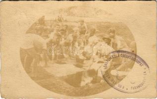 1922 Budapest VII. A VII. kerületi községi főreáliskola cserkészcsapata / Hungarian boy scouts. photo + "A VII. ker. közs. főreáliskola cserkészcsapat parancsnoksága" (EK)