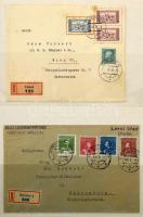 Csehszlovákia 1918-1935 nagyrészt pecsételt több példányos készlet sok Hradzsinnal, benne klasszikus...