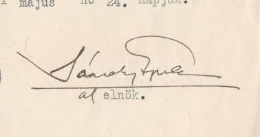 1927, 1929 Sulczer Vilmosnak szóló 2 db kinevező okirata, egyiken Sárdy Gyula aláírásával