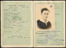 1932 Bp., A Magyar Királyság által kiállított fényképes útlevél Zemann győző részére, 2 db csehszlov...