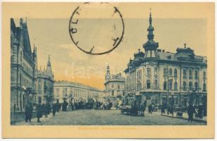 Kolozsvár, Cluj; Szamos híd környéke, üzletek. Keszey Albert kiadása / bridge, shops, street view (felszíni sérülés / surface damage)