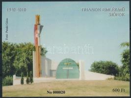 2010 Siófoki Trianon-Emlékmű emlékív No 000020