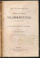 Szilády Áron és Szilágyi Sándor (szerk.) Név - és tárgymutató a Török-magyarkori államokmánytár I.-VII. kötetekhez. Bp., 1874. Hoffmann és Molnár. 92p. Félvászon kötésben
