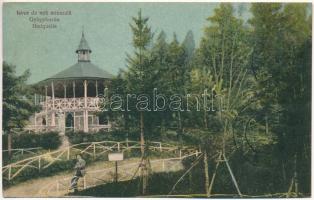 1922 Oláhszentgyörgy, Sangeorgiul Roman, Sangeorz-Bai; Gyógyforrás / Isvor de apa minerala / Heilquelle / spa, mineral water spring (ázott sarok / wet corner)