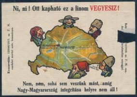 Bp. XIV., Bajor István nagykereskedő számlája irredenta képpel, sérült